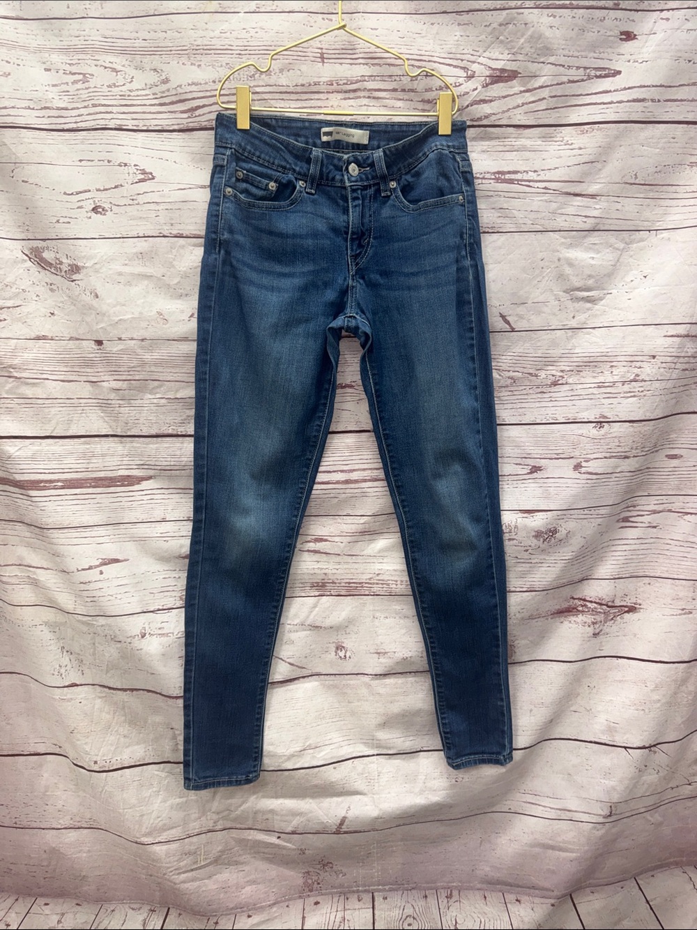 Levi Girls Skinny Jeans in Dark Blue Size 7